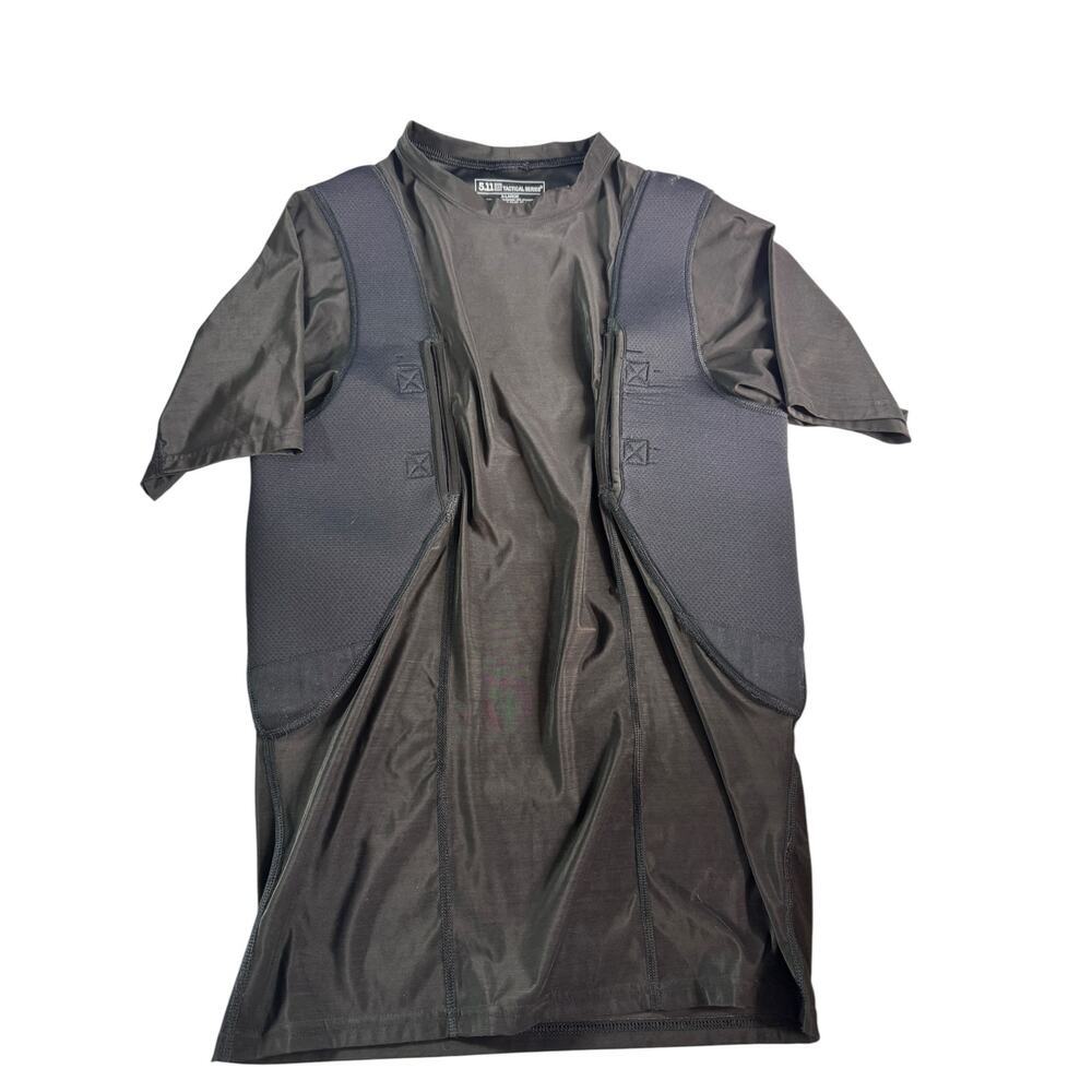 5.11 Tactical Shirt XL Black Concealed Carry Dual Pocket Compression